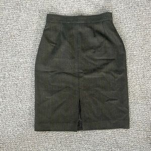 MaxMara herringbone wool pencil skirt.